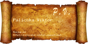 Palicska Viktor névjegykártya
